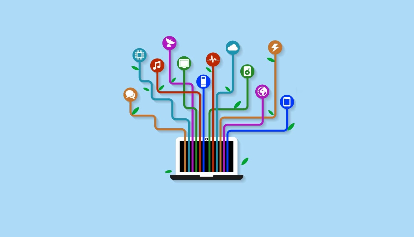 Research Diagram With Light Blue Background