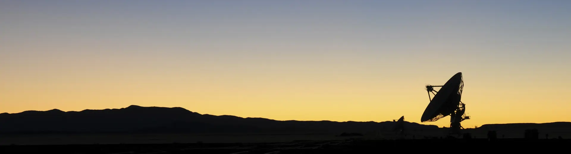 Radio telescope silhouette image