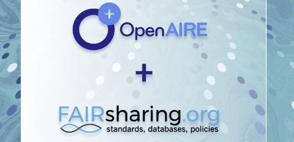 OpenAIRE and FAIRsharing.org combined logo