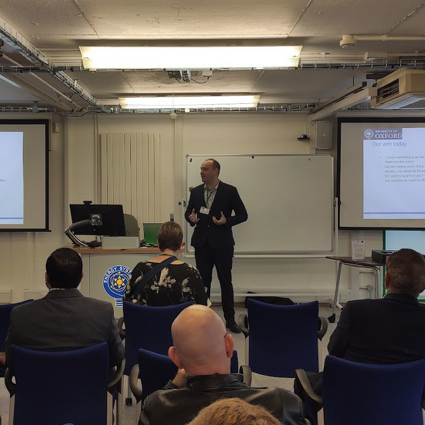 CAV workshop 2022. Dr Martin Higgins presenting his Cyber-Physical security systems research