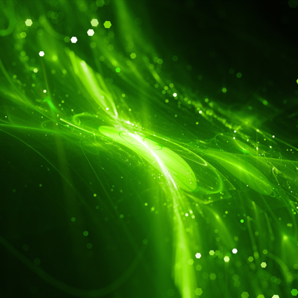 Green Glowing New Technology Flow. NVIDIA Colours. By Sakkmesterk, Adobestock