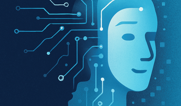 AI generated image representing humanoid AI avatar
