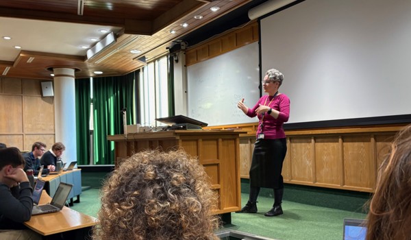 Kelly Webb-Davies presenting at an AI workshop