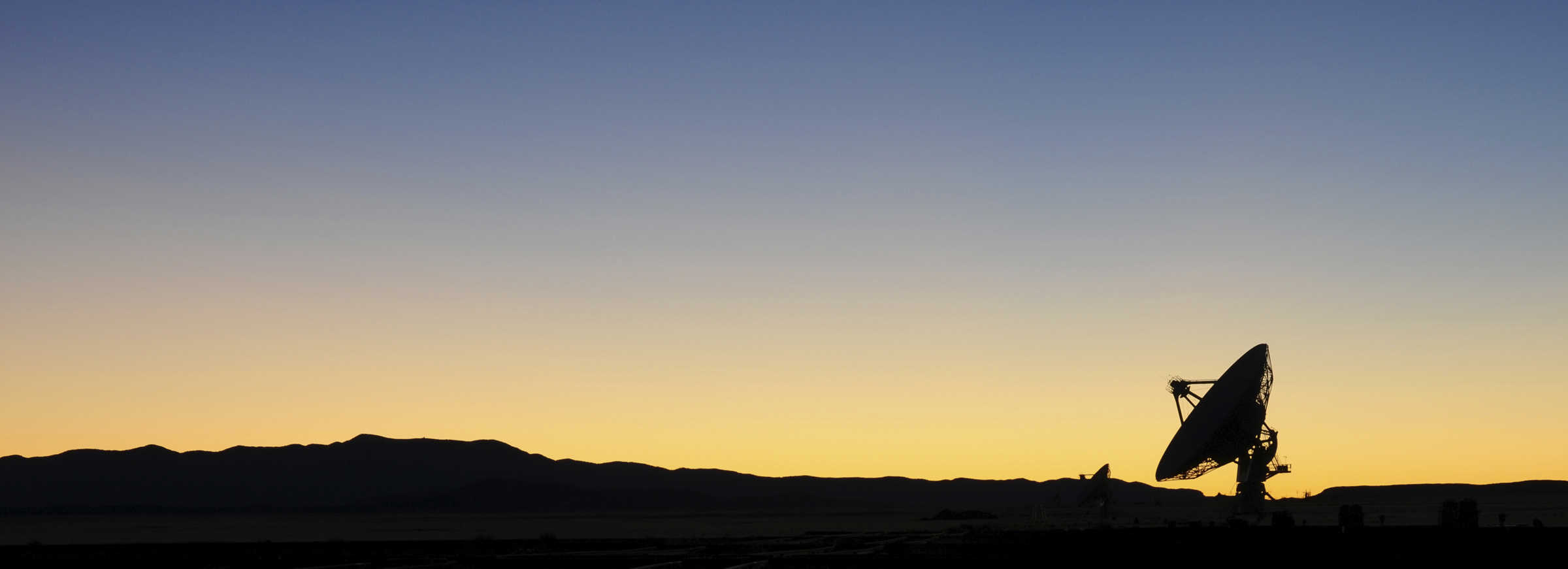 Radio telescope silhouette image